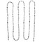 Northlight Shiny and Matte Beaded Christmas Garland - 9' x .5" - Silver - Unlit